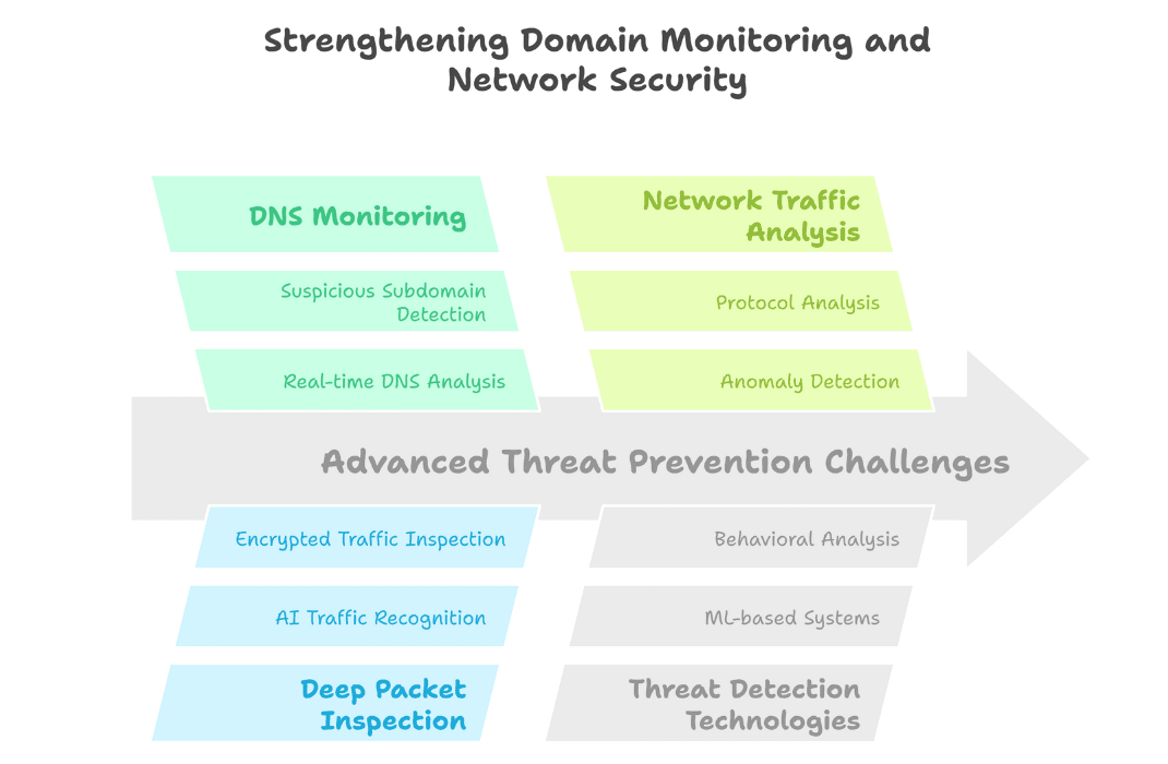 Strengthening Domain Monitoring & Network Security: DNS Analysis, Traffic Inspection, and Threat Detection Strategies